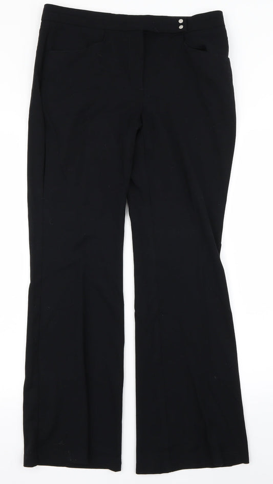 m&s Womens Black   Trousers  Size 10 L25 in