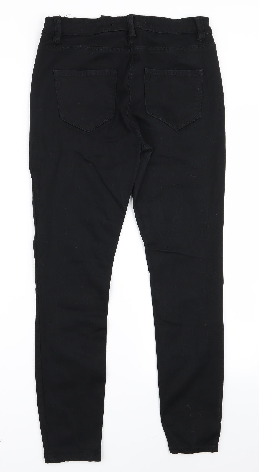 Womens UK Size 12 Preworn Regular Fit  Black Trousers