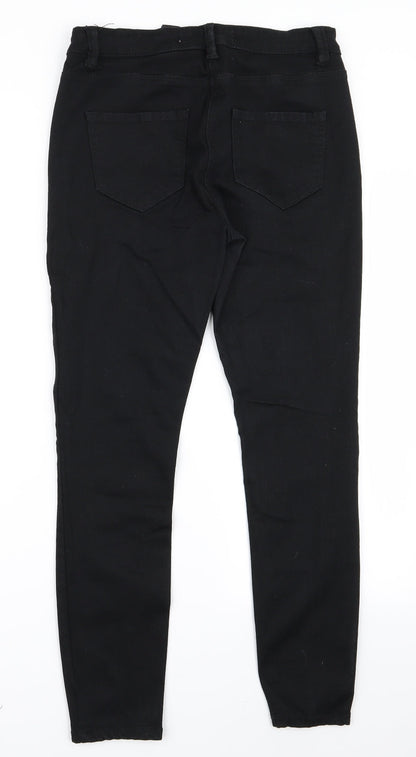 Womens UK Size 12 Preworn Regular Fit  Black Trousers