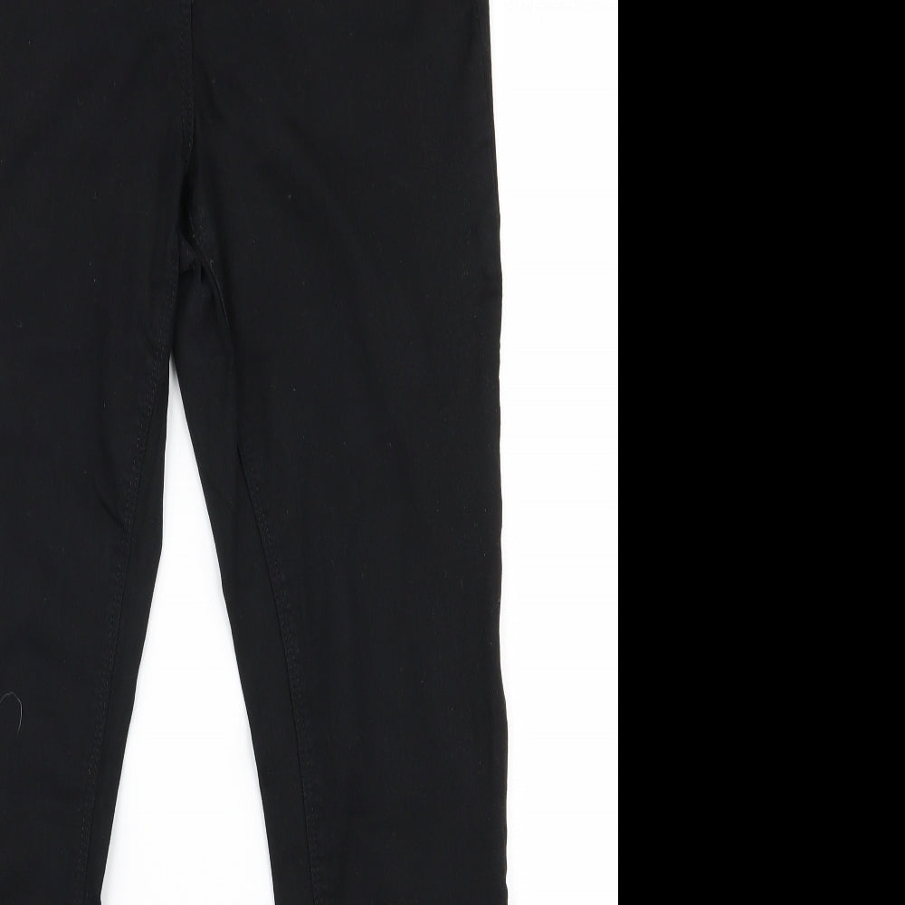 Womens UK Size 12 Preworn Regular Fit  Black Trousers
