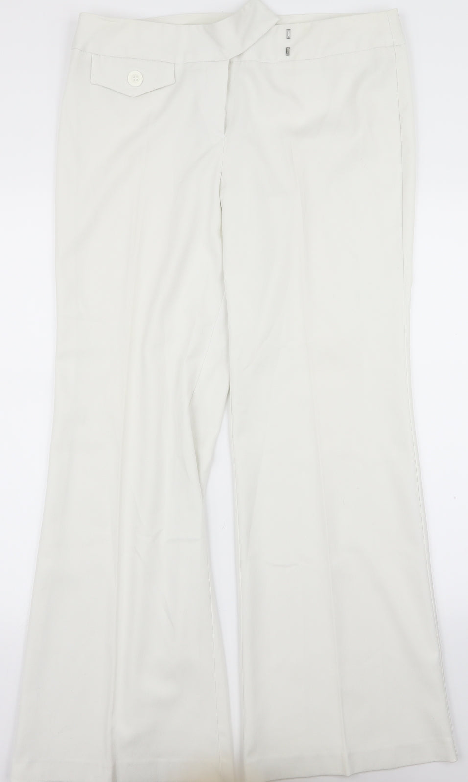 elam Womens White   Trousers  Size 14 L30 in