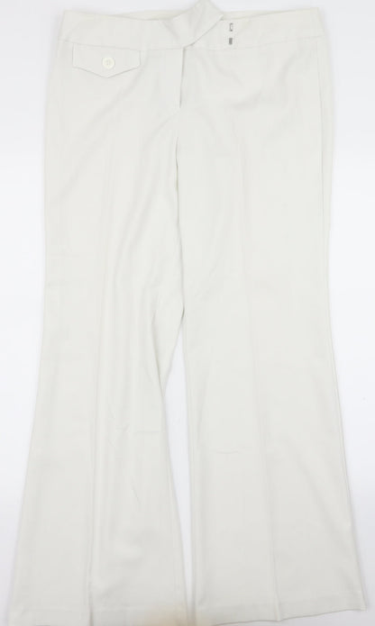 elam Womens White   Trousers  Size 14 L30 in