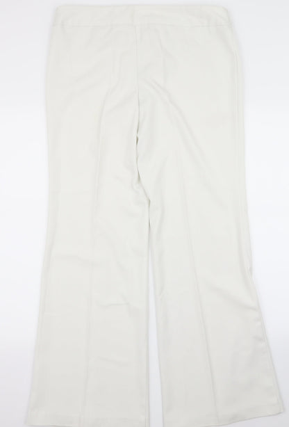 elam Womens White   Trousers  Size 14 L30 in
