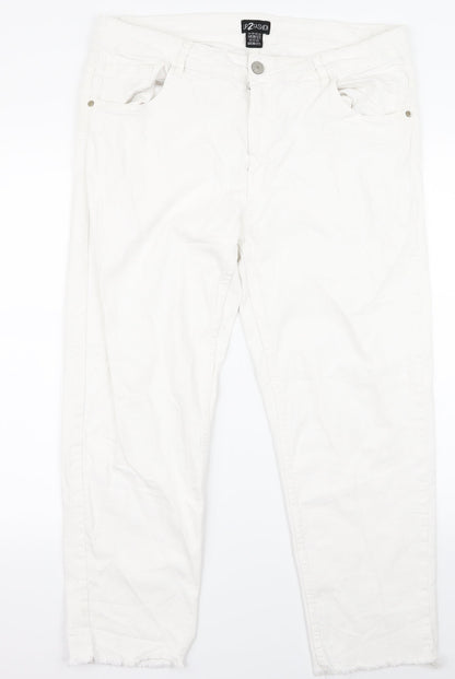 up 2 fashion Womens White   Bootcut Jeans Size 34 L25 in