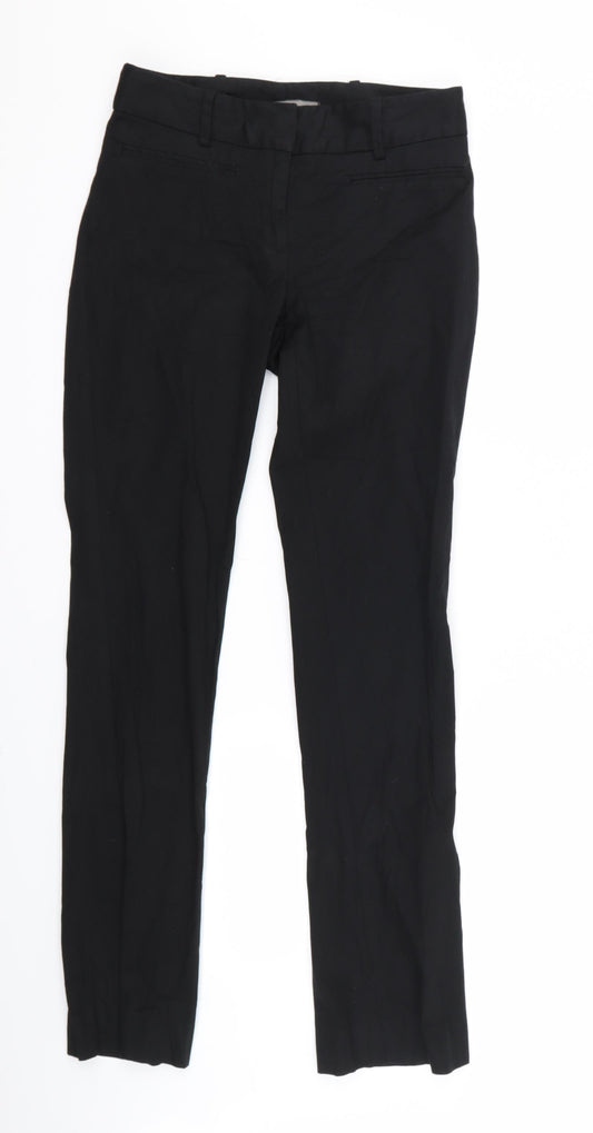 Womens UK Size 28 Zara Regular Fit  Black Trousers