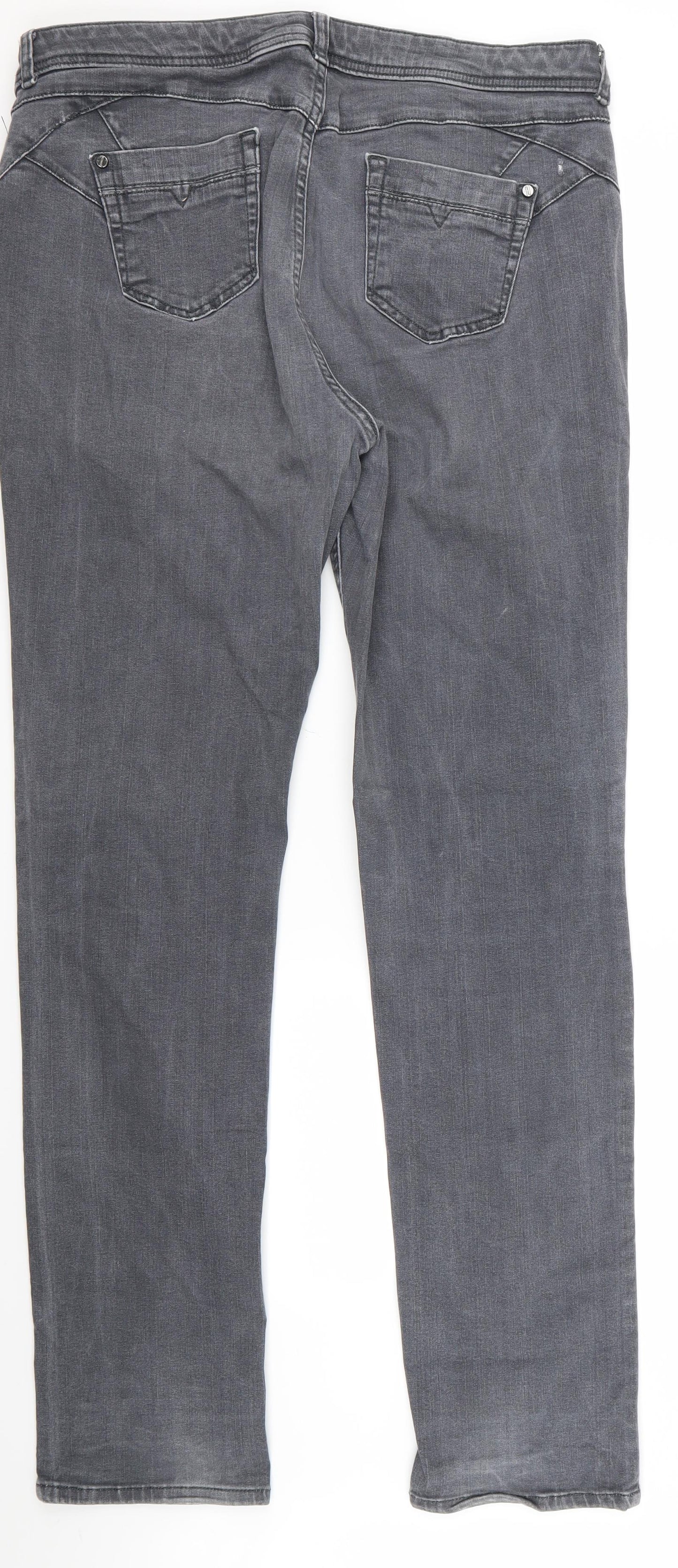 preunna Womens Grey  Rayon Skinny Jeans Size 14 L32 in - v