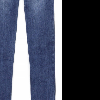 Womens UK Size 38 Preworn Regular Fit Skinny Blue Jeans