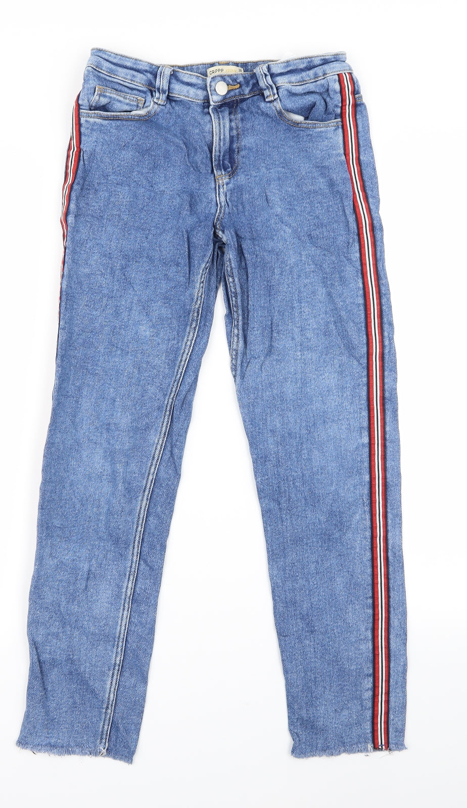 crop Womens Blue   Skinny Jeans Size 36 L24 in - v