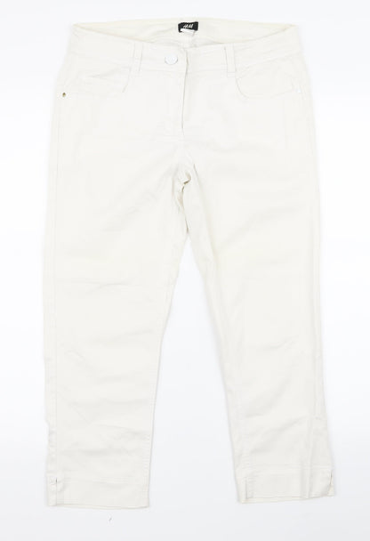 Womens UK Size 30 H&M Regular Fit Bootcut White Jeans