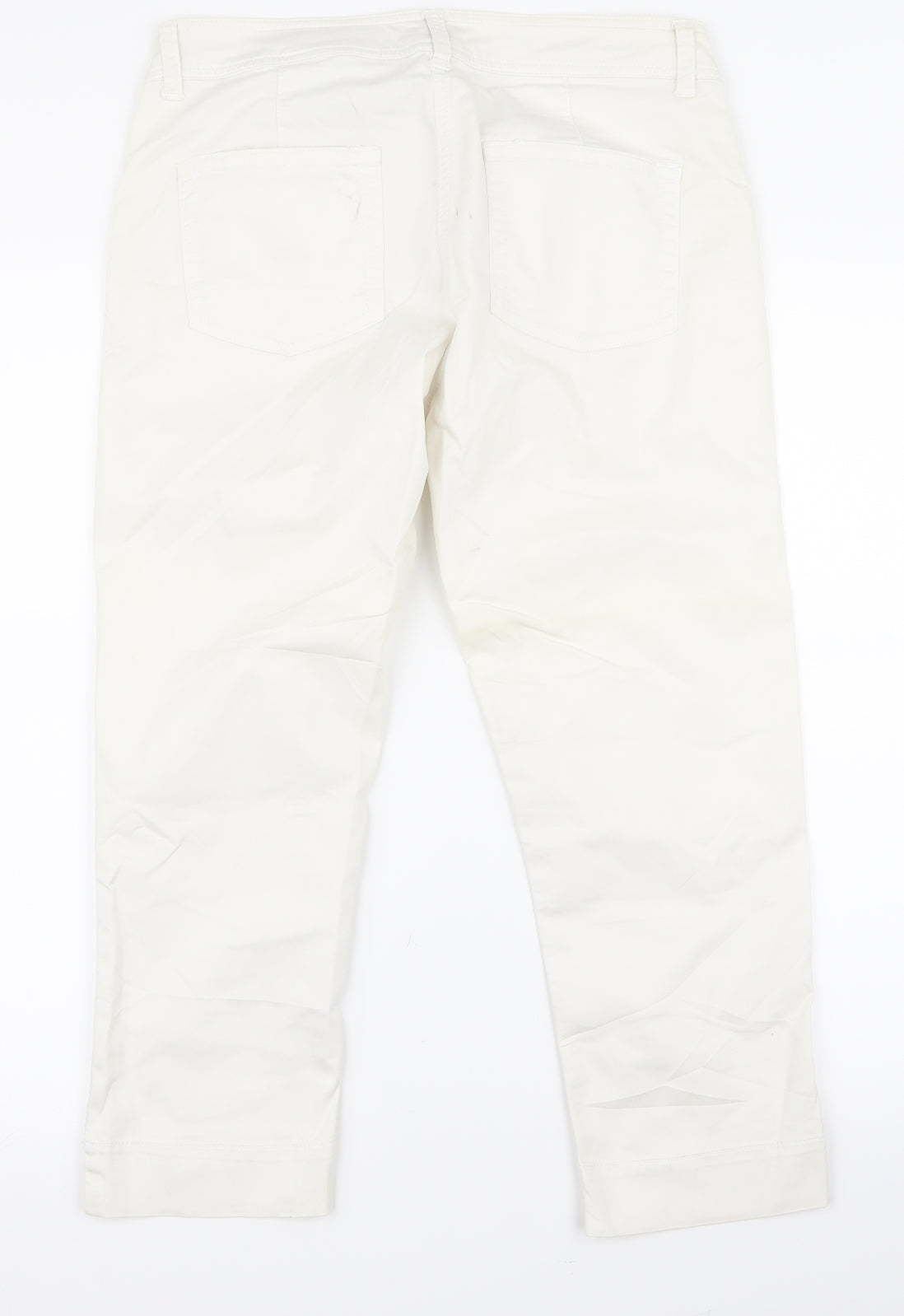 Womens UK Size 30 H&M Regular Fit Bootcut White Jeans