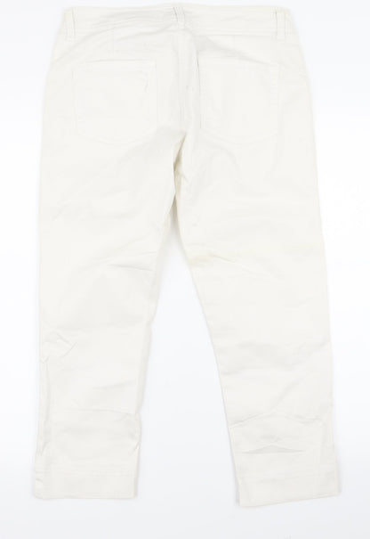 Womens UK Size 30 H&M Regular Fit Bootcut White Jeans