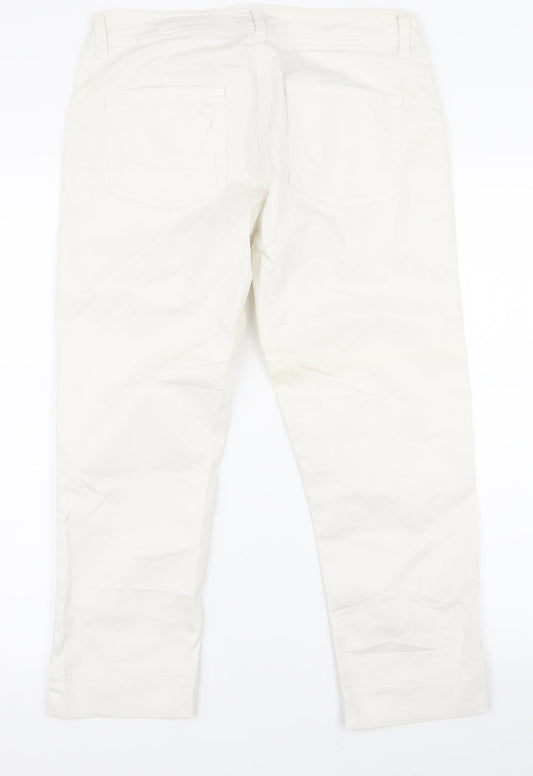 Womens UK Size 30 H&M Regular Fit Bootcut White Jeans