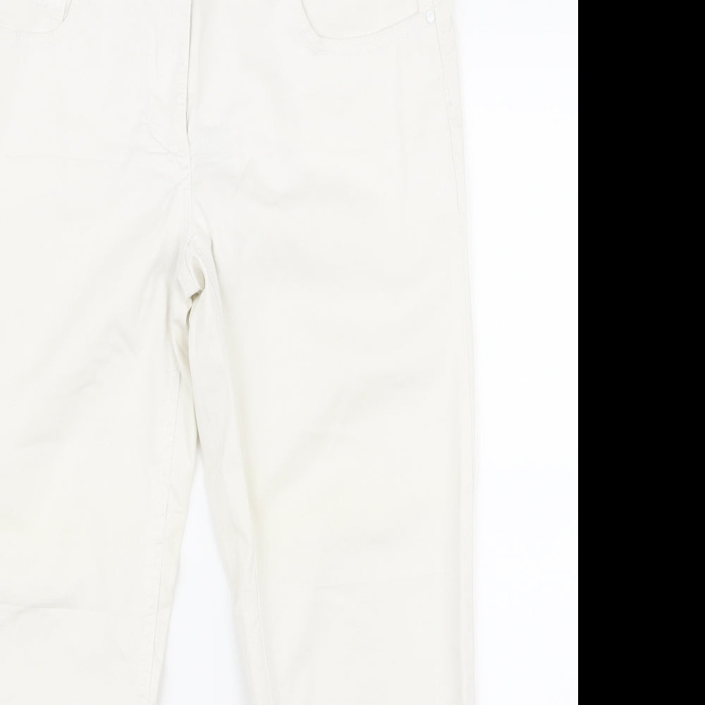 Womens UK Size 30 H&M Regular Fit Bootcut White Jeans
