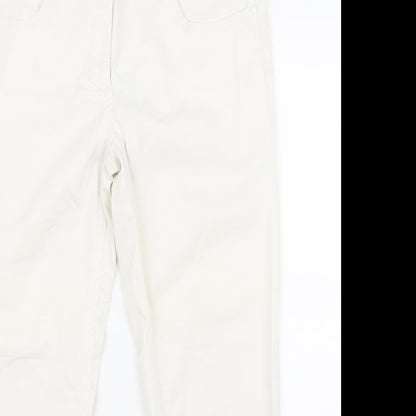 Womens UK Size 30 H&M Regular Fit Bootcut White Jeans