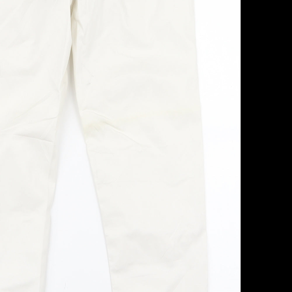 Womens UK Size 30 H&M Regular Fit Bootcut White Jeans