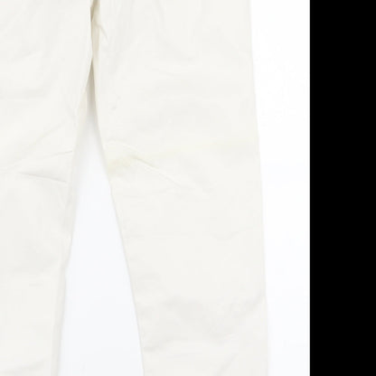 Womens UK Size 30 H&M Regular Fit Bootcut White Jeans