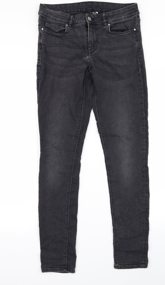 Womens UK Size 27 in Divided Regular Fit Skinny Grey Jeans