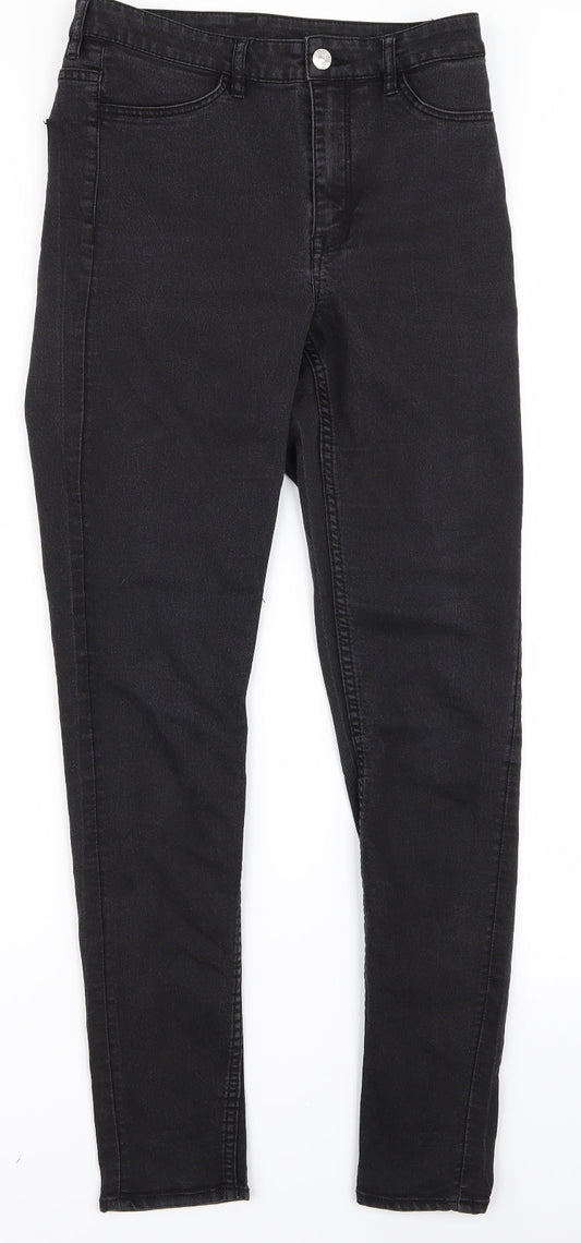 Womens UK Size 10 Divided Regular Fit Skinny Black Jeans