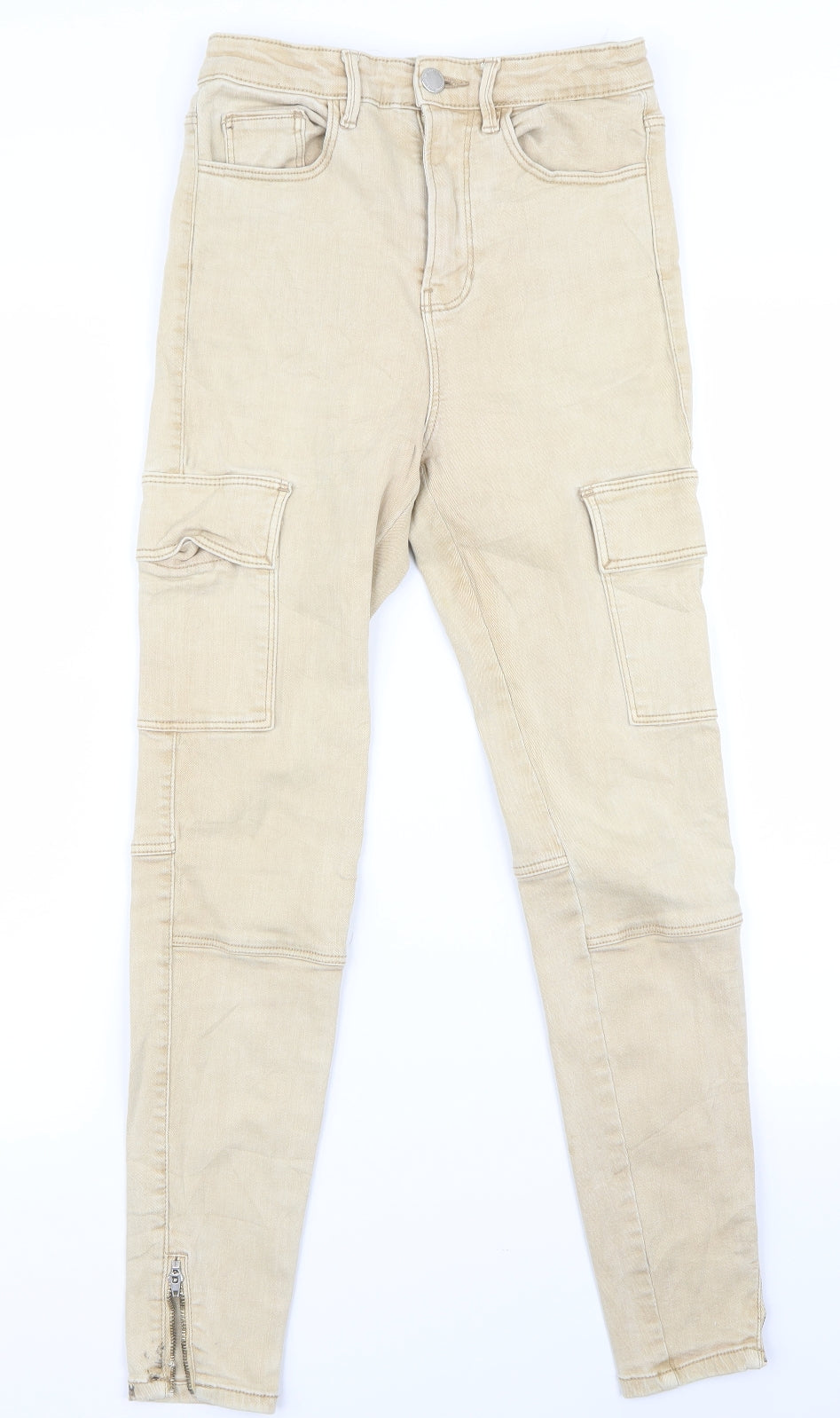 Womens UK Size 6 Preworn Regular Fit Snow Pants Beige Trousers
