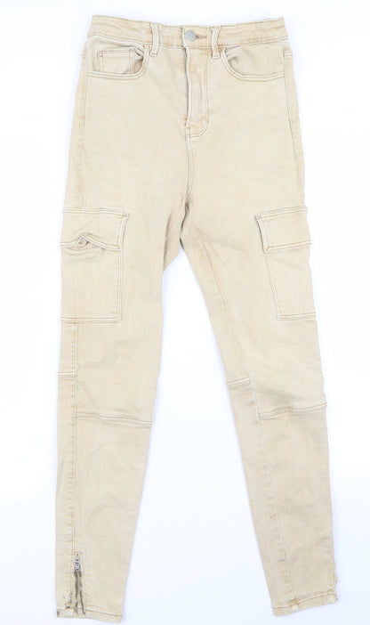Womens UK Size 6 Preworn Regular Fit Snow Pants Beige Trousers