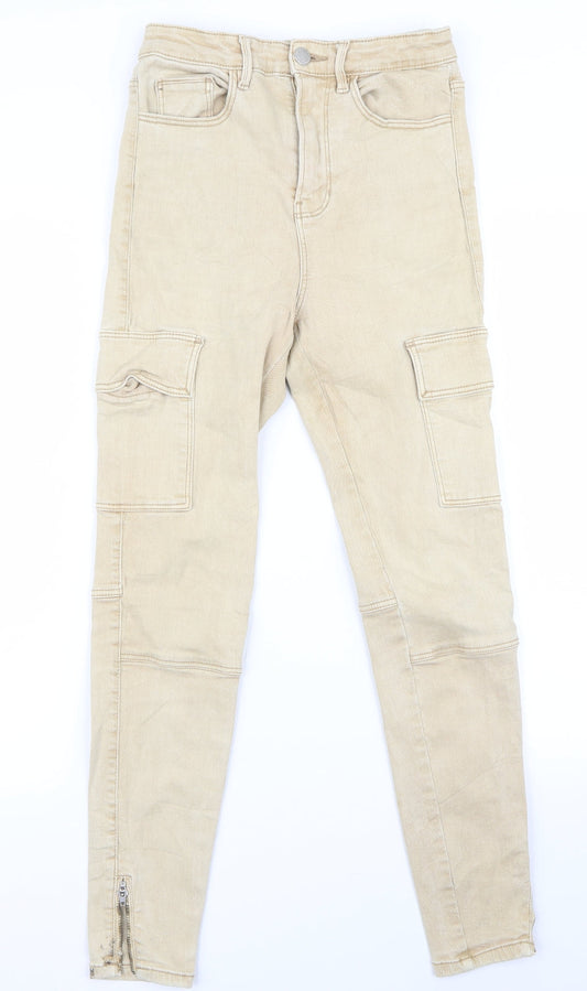 Womens UK Size 6 Preworn Regular Fit Snow Pants Beige Trousers