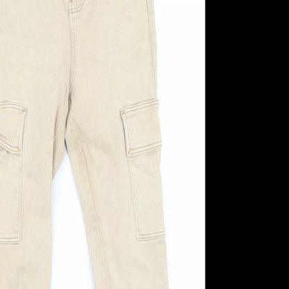 Womens UK Size 6 Preworn Regular Fit Snow Pants Beige Trousers