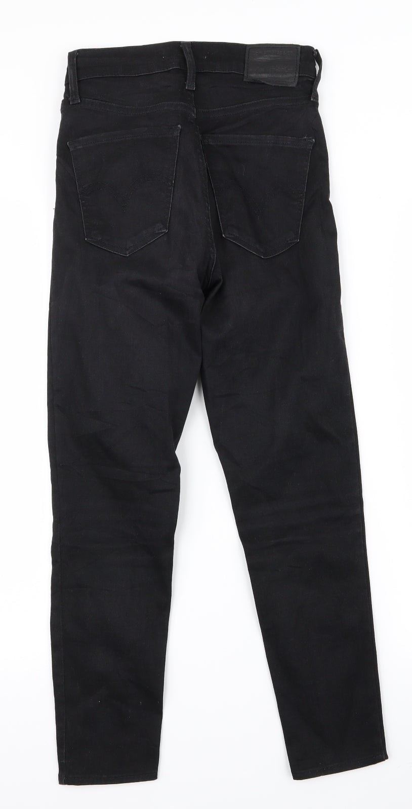 Womens UK Size 24 Preworn Regular Fit Skinny Black Jeans