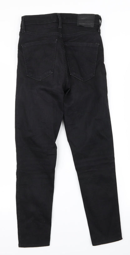 Womens UK Size 24 Preworn Regular Fit Skinny Black Jeans