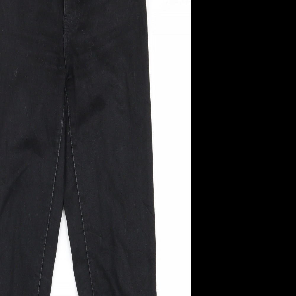 Womens UK Size 24 Preworn Regular Fit Skinny Black Jeans