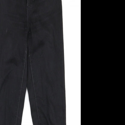 Womens UK Size 24 Preworn Regular Fit Skinny Black Jeans