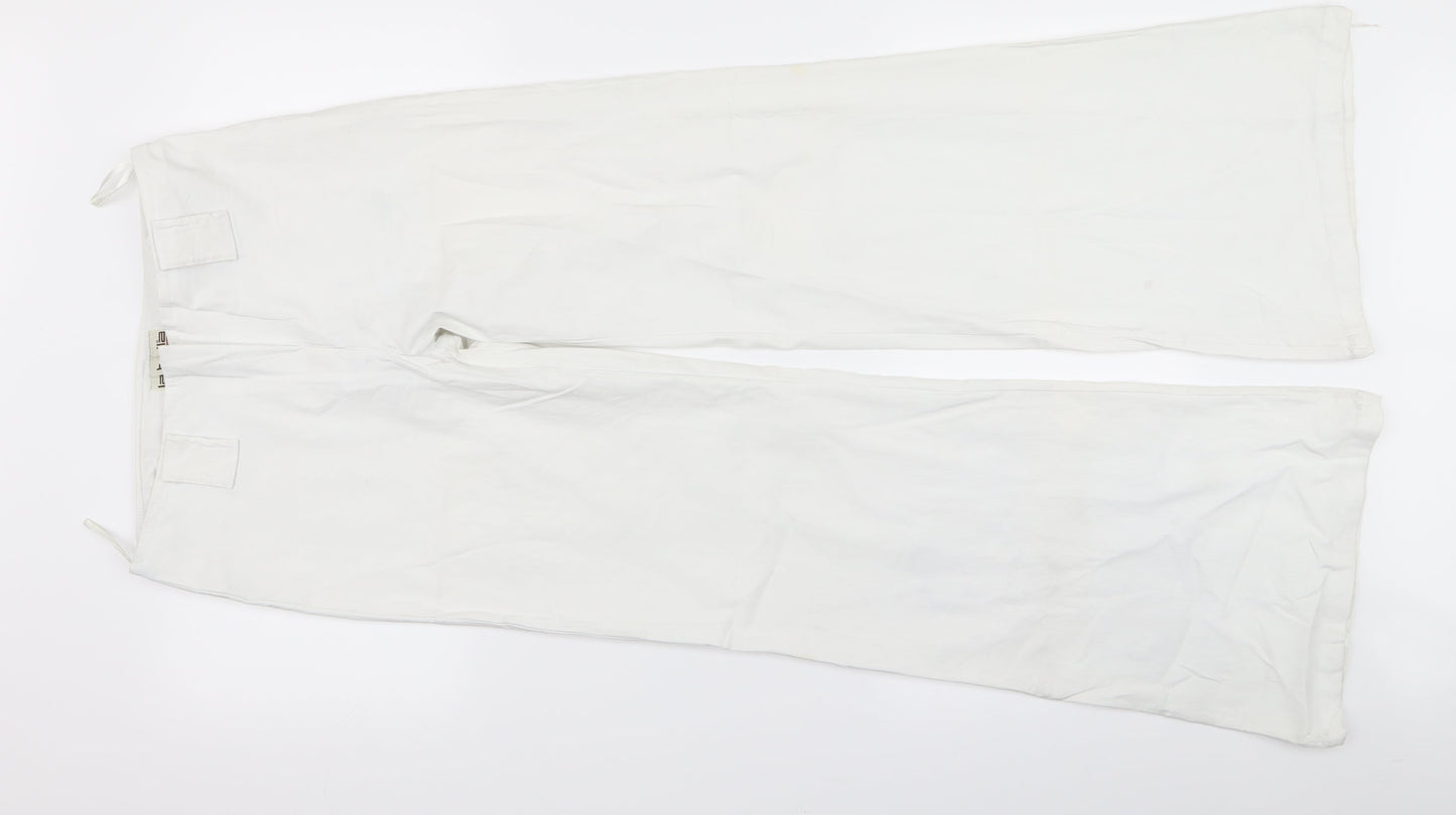 La Bella Womens White   Trousers  Size 14 L26 in