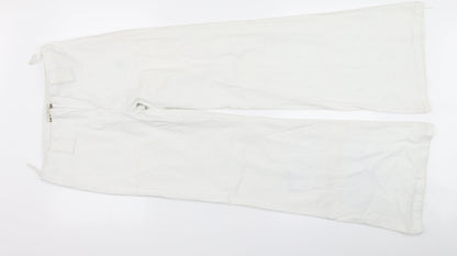La Bella Womens White   Trousers  Size 14 L26 in