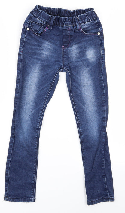 Womens UK Size 8 Preworn Regular Fit Skinny Blue Jeans