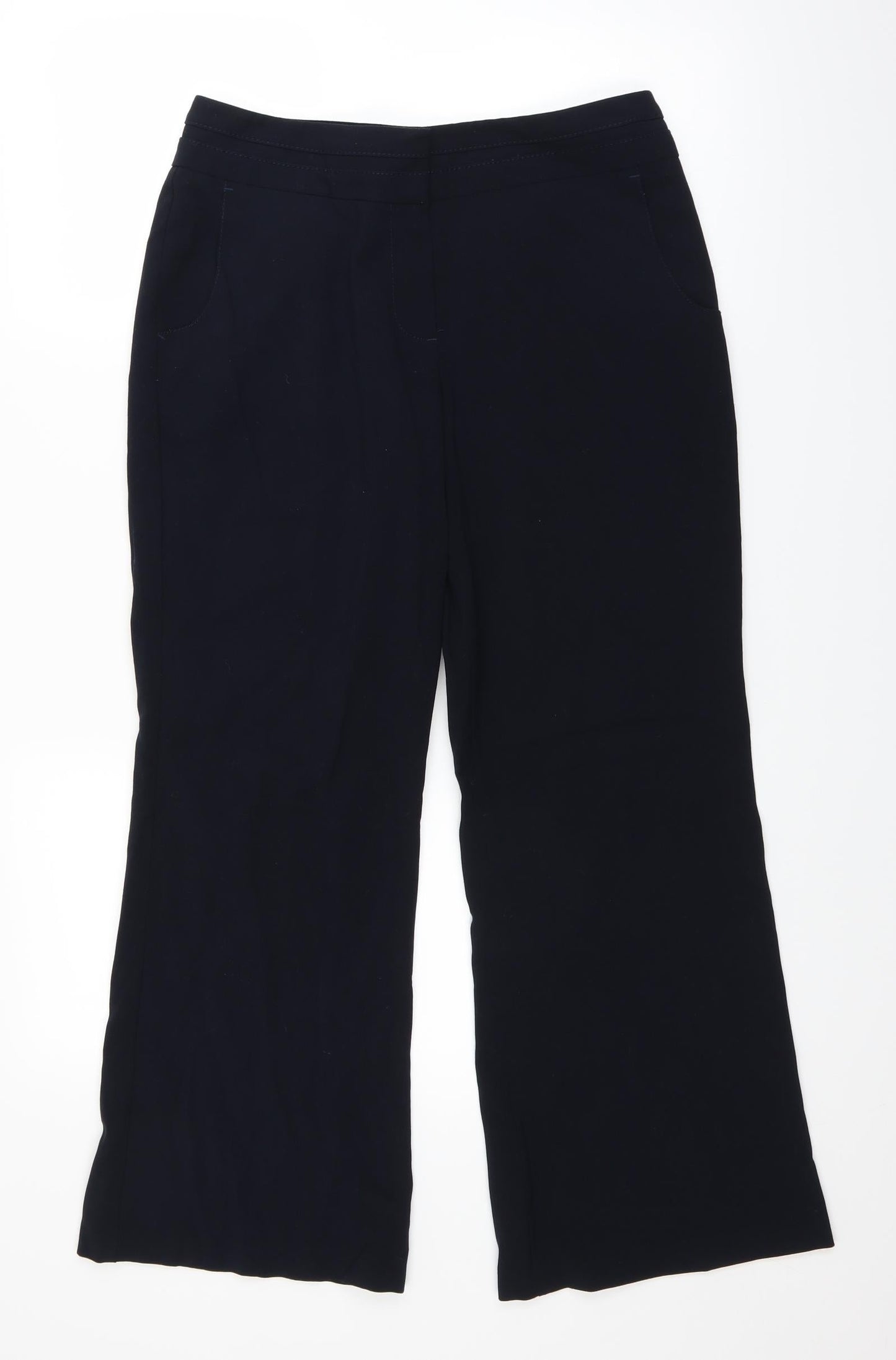 Womens UK Size 10 Marks and Spencer Regular Fit  Blue Trousers
