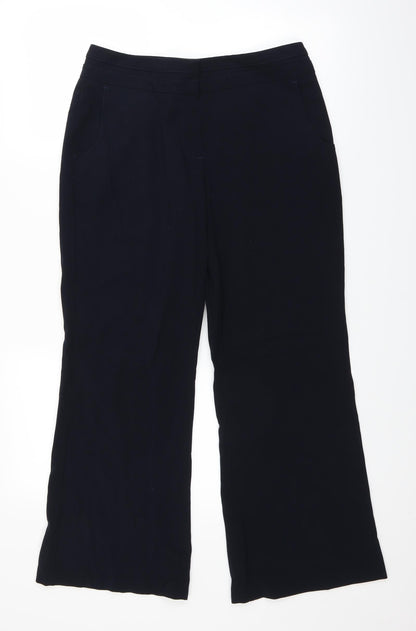 Womens UK Size 10 Marks and Spencer Regular Fit  Blue Trousers