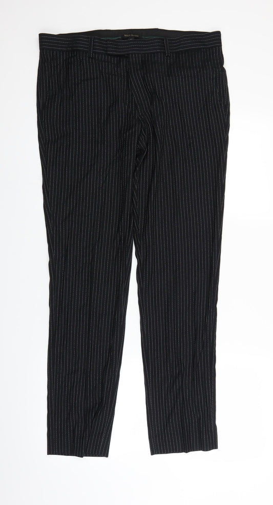 Womens UK Size 34 in River Island Regular Fit  Black Trousers