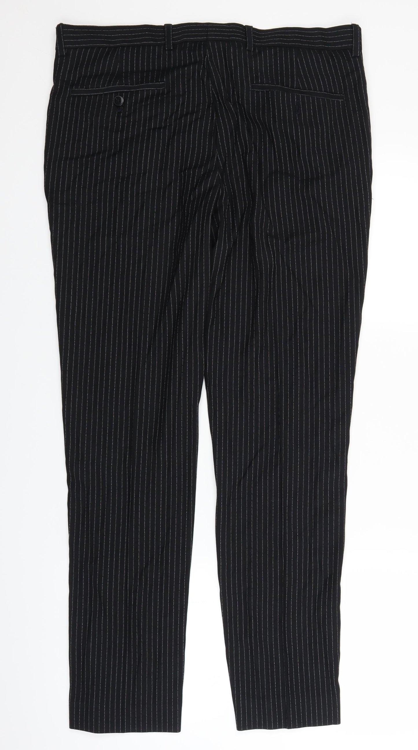 Womens UK Size 34 in River Island Regular Fit  Black Trousers
