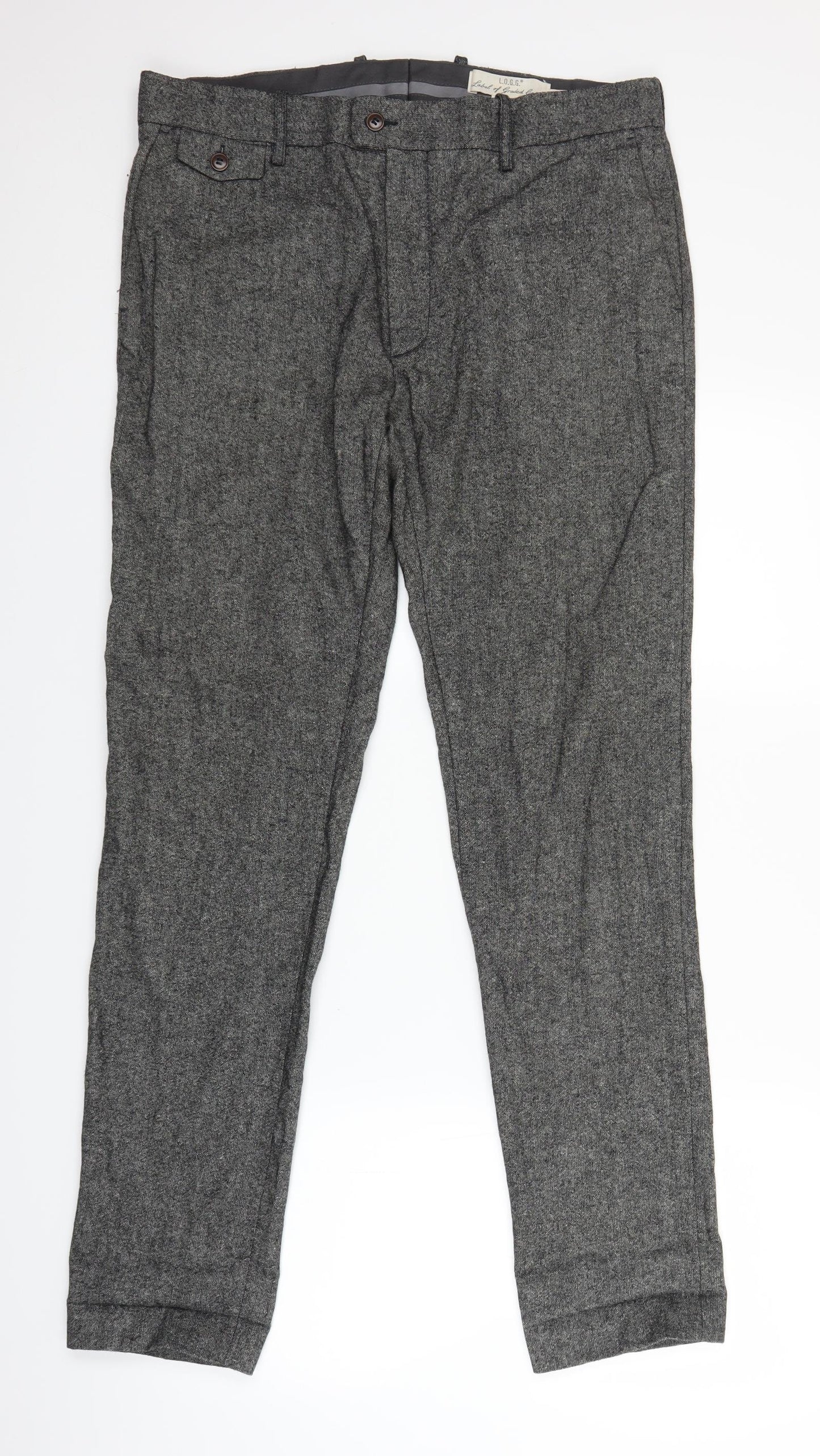 Womens UK Size 34 in H&M Regular Fit  Grey Trousers