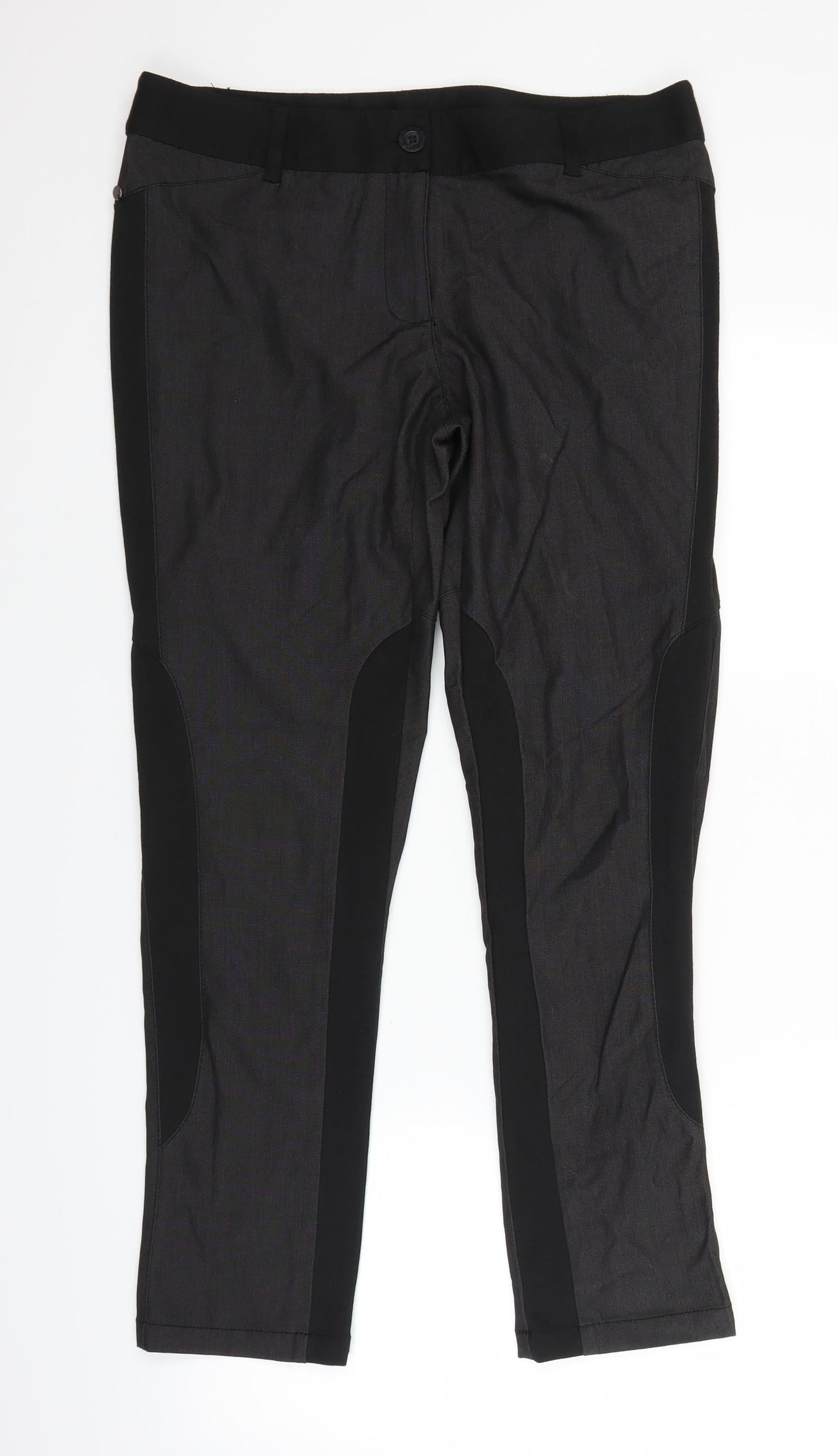 Lady Captain Womens Grey   Trousers  Size 14 L26.5 in
