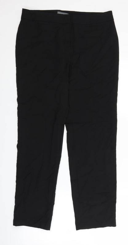 Womens UK Size 12 Papaya Regular Fit  Black Trousers