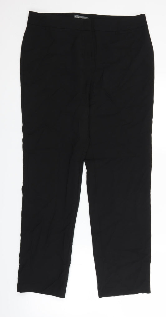 Womens UK Size 12 Papaya Regular Fit  Black Trousers
