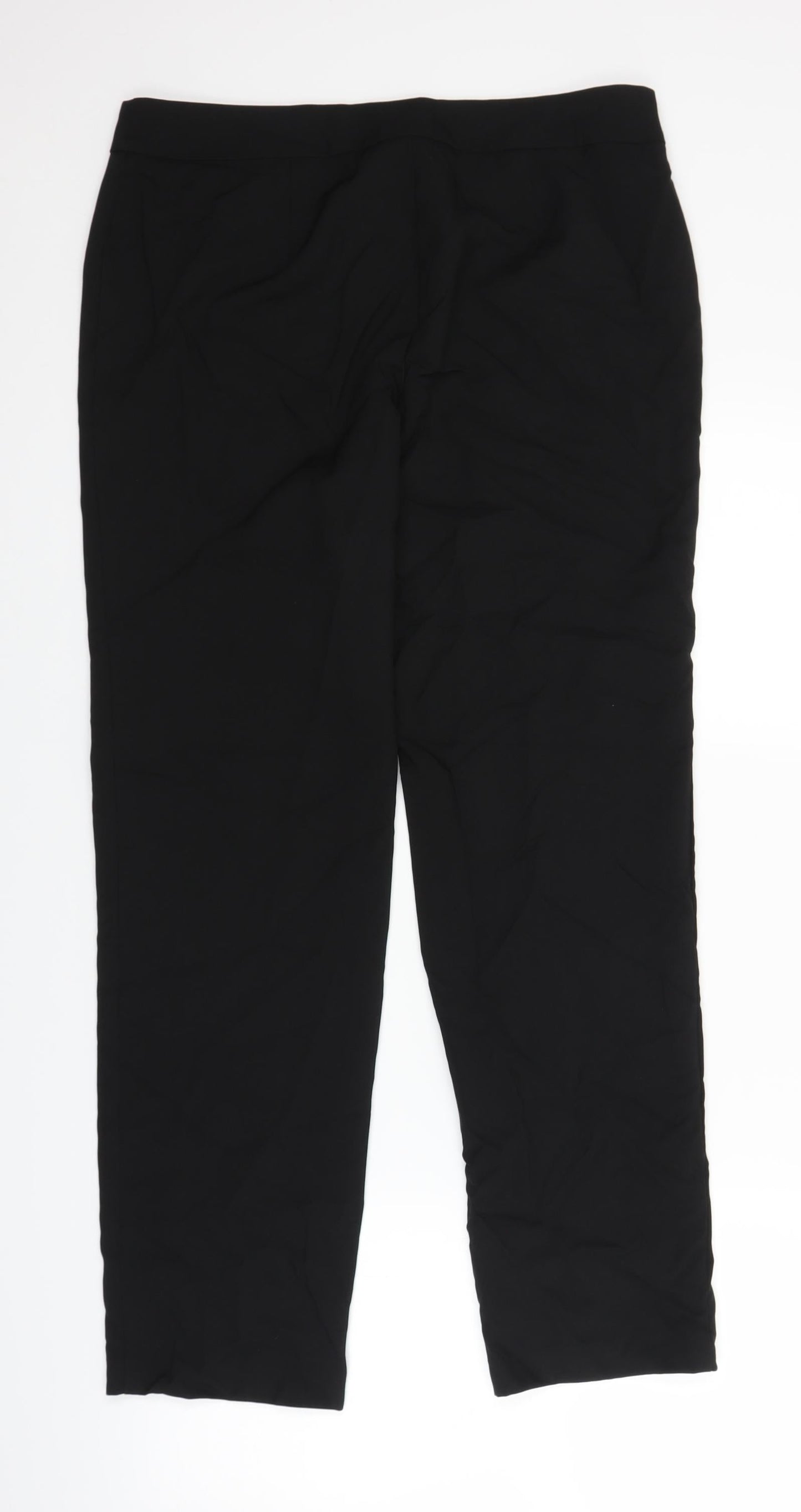 Womens UK Size 12 Papaya Regular Fit  Black Trousers