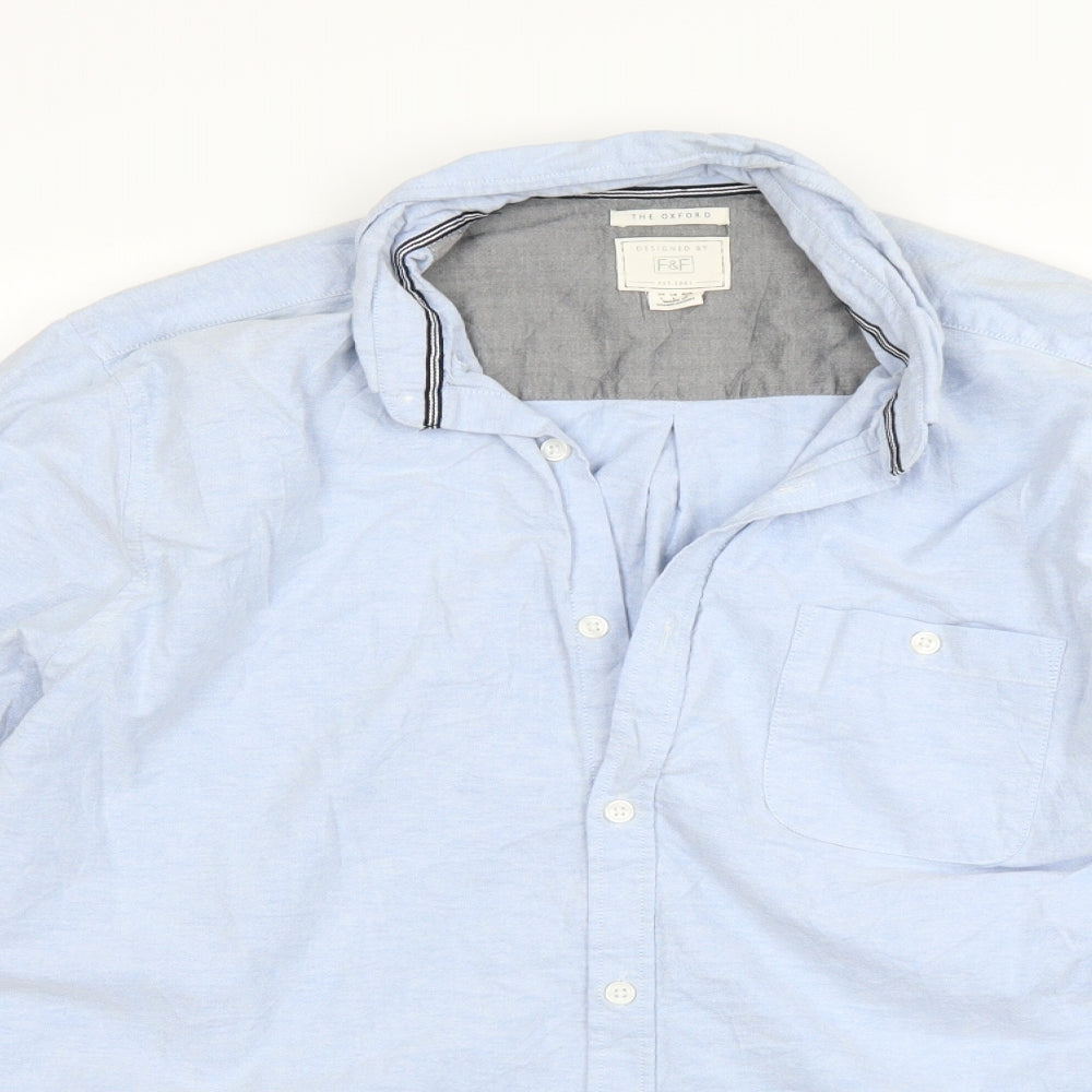 F&F Mens Blue    Button-Up Size L