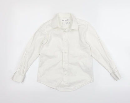 Marks & Spencer Boys White   Basic Button-Up Size 8 Years