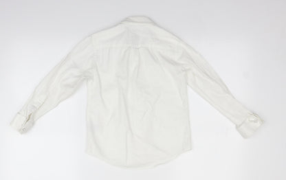 Marks & Spencer Boys White   Basic Button-Up Size 8 Years