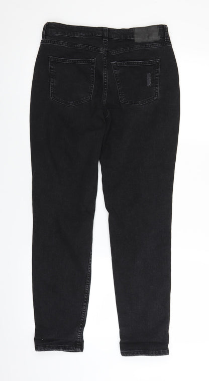 Womens UK Size 6 H&M Regular Fit Straight Black Jeans