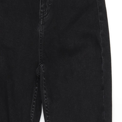 Womens UK Size 6 H&M Regular Fit Straight Black Jeans