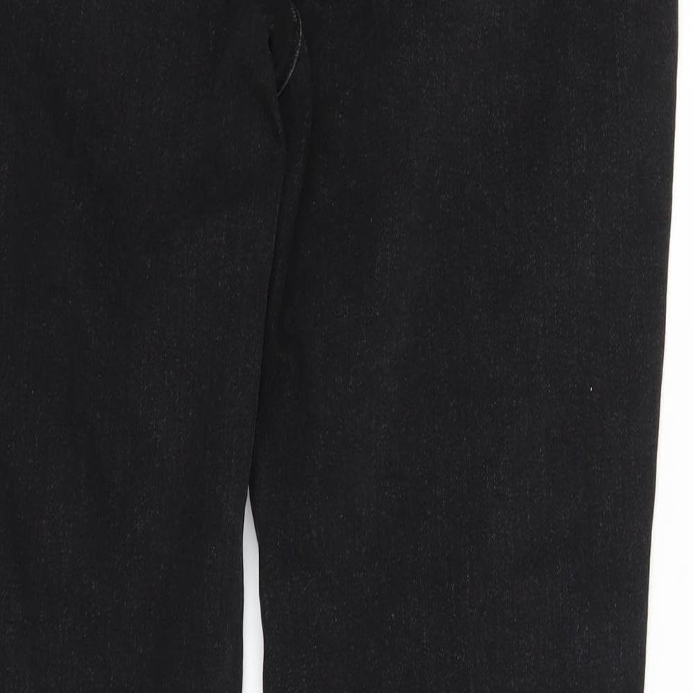 Womens UK Size 6 H&M Regular Fit Straight Black Jeans