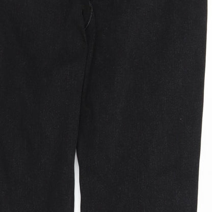 Womens UK Size 6 H&M Regular Fit Straight Black Jeans