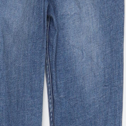 Womens UK Size 27 in H&M Regular Fit Skinny Blue Jeans